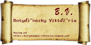 Botyánszky Viktória névjegykártya